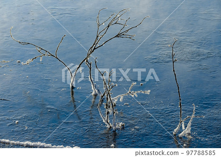 Surface pattern of frozen Lake Utonai Surface pattern of frozen Lake Utonai 97788585