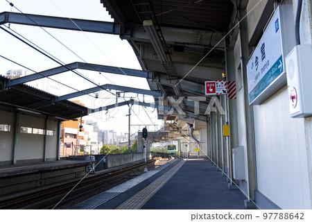 JR West Yamatoji Line Imamiya Station platform JR West Yamatoji Line Imamiya Station platform 97788642