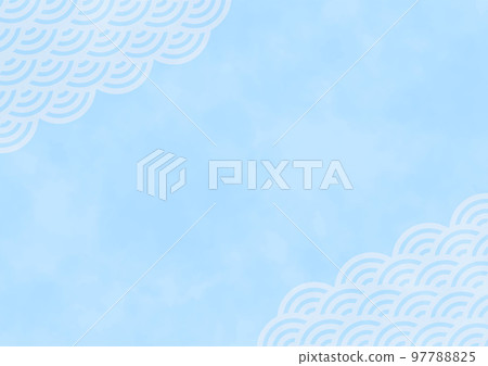 Background Qinghai wave angle light blue 97788825