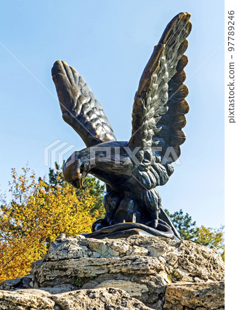 Sculpture Eagle in Pyatigorsk resort. 97789246
