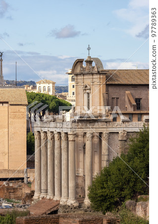 Old Historic Building in Downtown Rome, Italy. Old Historic Building in Downtown Rome, Italy. 97789363
