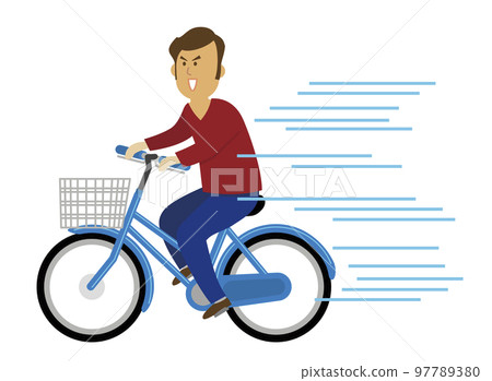 超速自行車駕駛的插圖圖像 97789380