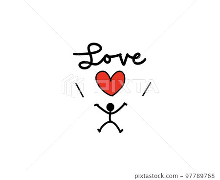 LOVE heart silhouette 97789768
