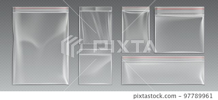 Plastic ziplock bags, empty zip pouches set 97789961