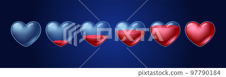 Heart fill progress game animation sprite sheet Heart fill progress game animation sprite sheet 97790184
