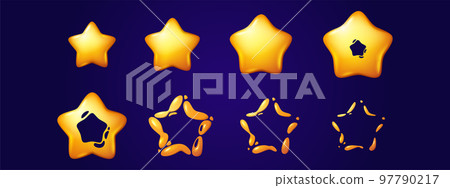 Star shape bubble explosion sprite sheet 97790217