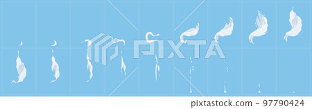Milk splash animation, sprite, liquid splatters 97790424