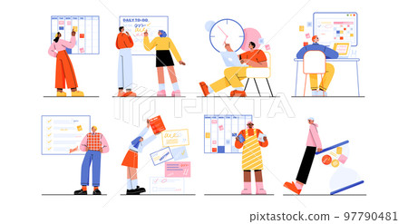 Time management, business planning with checklists 97790481