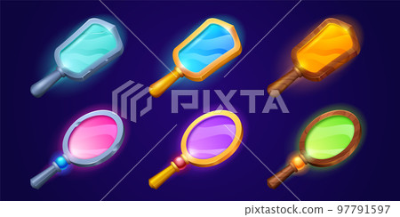 Magic hand mirrors with wooden, silver, gold frame Magic hand mirrors with wooden, silver, gold frame 97791597