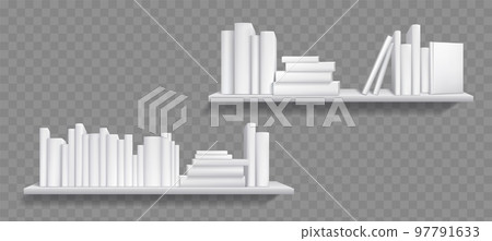 Bookshelves png set on transparent background Bookshelves png set on transparent background 97791633