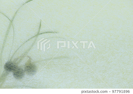 Background material of Japanese paper and Janohige (snake's beard) 97791896