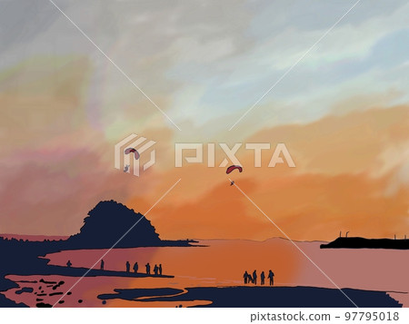 sunset landscape design 97795018