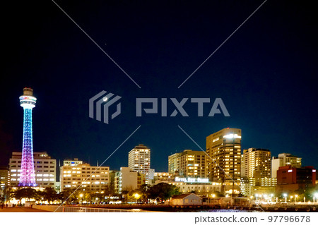 yokohama honmoku wharf night view 97796678