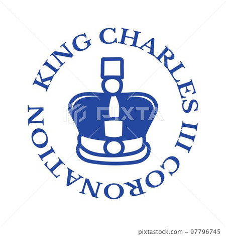 Poster for King Charles III Coronation with British flag vector illustration.  97796745