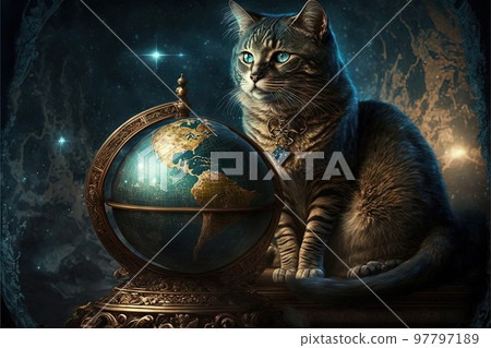 evil cats dominating the world illustration generative ai 97797189
