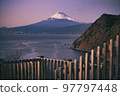 Midwinter Mt. Fuji seen from the Izu Peninsula Part 2 (after sunset) Midwinter Mt. Fuji seen from the Izu Peninsula Part 2 (after sunset) 97797448