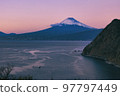 Midwinter Mt. Fuji seen from the Izu Peninsula Part 1 (after sunset) Midwinter Mt. Fuji seen from the Izu Peninsula Part 1 (after sunset) 97797449