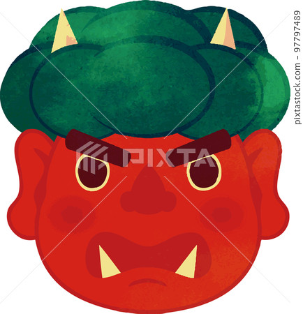 Setsubun ogre mask watercolor illustration material Setsubun ogre mask watercolor illustration material 97797489