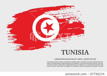 Tunisia flag grunge brush and poster, vector Tunisia flag grunge brush and poster, vector 97798234