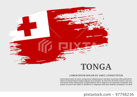 Tonga flag grunge brush and poster, vector Tonga flag grunge brush and poster, vector 97798236