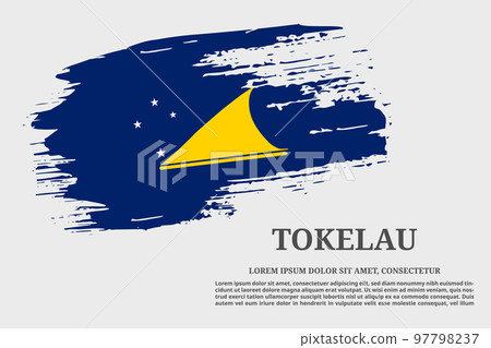 Tokelau flag grunge brush and poster, vector Tokelau flag grunge brush and poster, vector 97798237