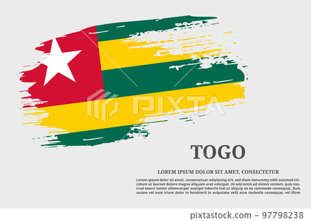 Togo flag grunge brush and poster, vector Togo flag grunge brush and poster, vector 97798238