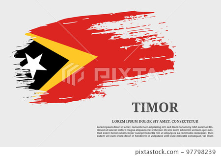 Timor flag grunge brush and poster, vector Timor flag grunge brush and poster, vector 97798239