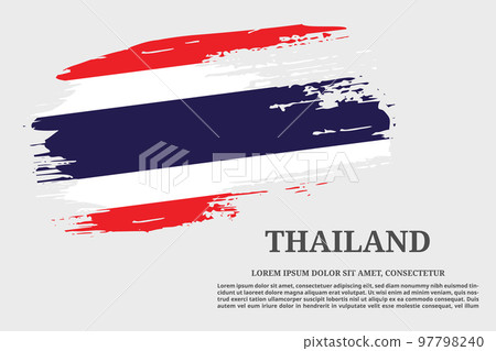 Thailand flag grunge brush and poster, vector Thailand flag grunge brush and poster, vector 97798240