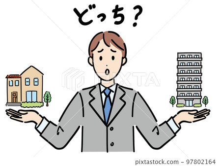 A man who worries about detached houses and apartments 97802164