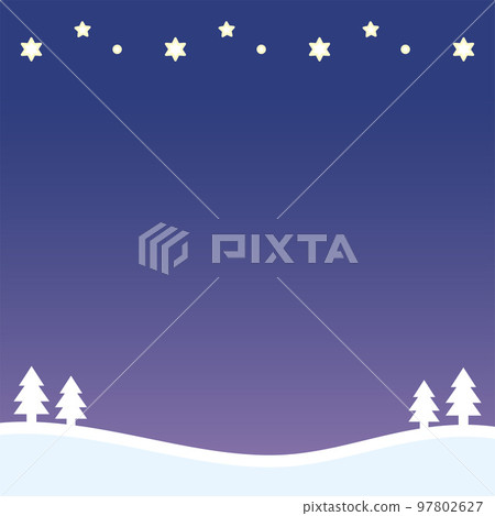 Square background snow landscape 97802627