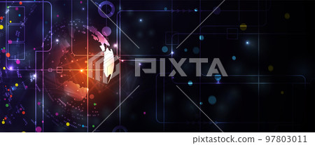 Technology data background, idea of global business solution Technology data background, idea of global business solution 97803011