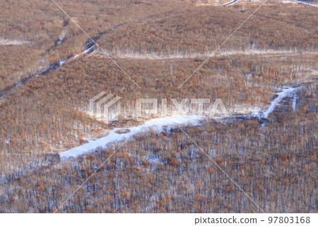 Snow scene over Chitose in winter 97803168