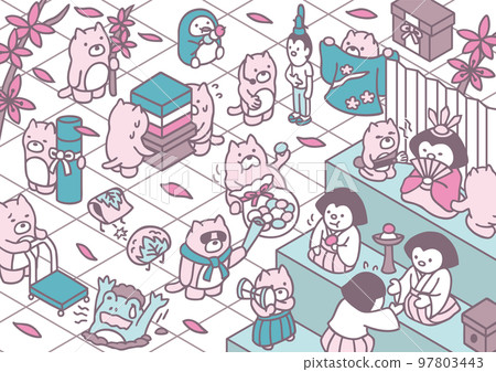 Image of March Doll's Festival Cat Doll's stage 97803443