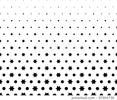 Geometric pattern of black figures on a white background. Seamless in one direction.SCALE method Geometric pattern of black figures on a white background. Seamless in one direction.SCALE method 97804736
