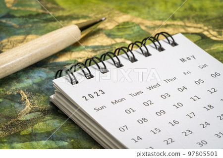 May 2023 - spiral desktop calendar 97805501