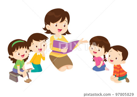 Happy Children reading book Back to School Concept kids and book Happy Children reading book Back to School Concept kids and book 97805829