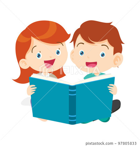 Happy Children reading book Back to School Concept kids and book Happy Children reading book Back to School Concept kids and book 97805833