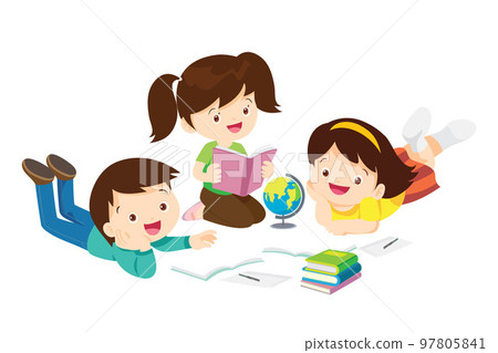 Happy Children reading book Back to School Concept kids and book Happy Children reading book Back to School Concept kids and book 97805841