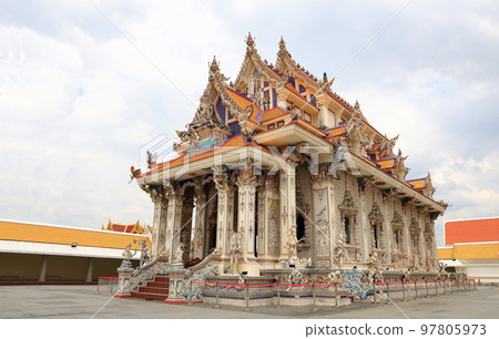 The church at Wat Pariwat Ratchasongkram, The contemporary art buddhist church in bangkok. 97805973