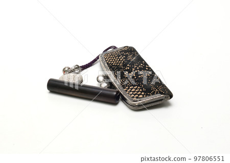 Seal and seal case on white background Seal and seal case on white background 97806551