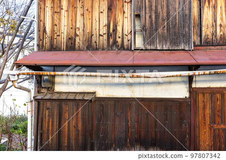 在日本岡山縣岡山市看到的古老而非常美麗的建築 97807342