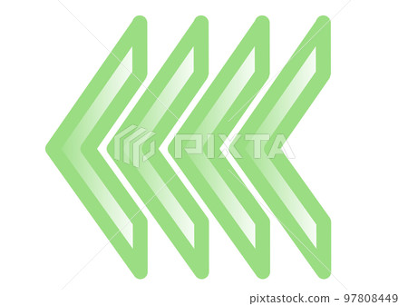 Simple arrow icon green C futuristic 97808449
