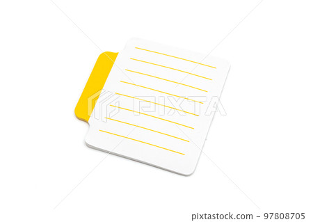 Small lined sticky notes isolated on white background Small lined sticky notes isolated on white background 97808705