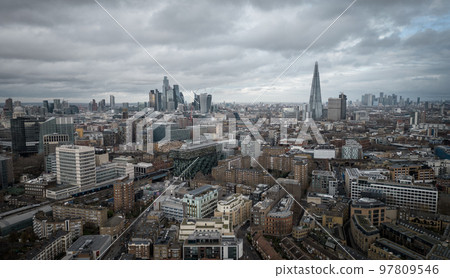 Over the rooftops of London - the famous city from above Over the rooftops of London - the famous city from above 97809546