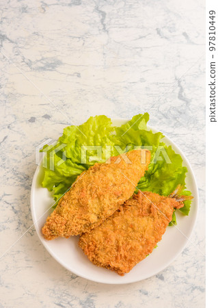 Fried horse mackerel and white fish Fried horse mackerel and white fish 97810449