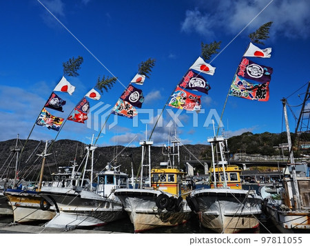 2022年元旦室津漁港風光大漁旗 97811055
