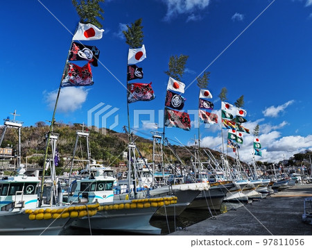 2022年元旦室津漁港風光大漁旗 97811056