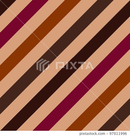 Hand drawn seamless pattern with minimalist lines, diagonal stripes striped abstract geometric design. Beige brown red pink print, trendy bold warm colors, creative stroke doodle. 97811996