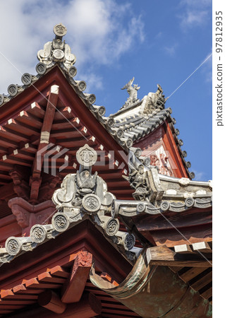 黃柏宗寺院 崇福寺 大王寶殿的“鬼瓦”[長崎縣長崎市] 97812935