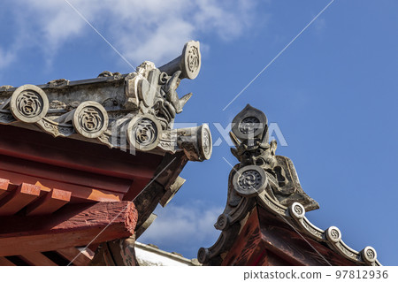 黃柏宗寺院 崇福寺 大王寶殿的“鬼瓦”[長崎縣長崎市] 97812936